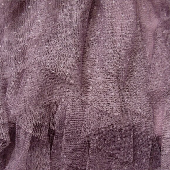 NWT by Anthropologie Evelyn Cheri in Mauve Purple Ruffled Tulle Midi Skirt XL - Picture 4 of 5
